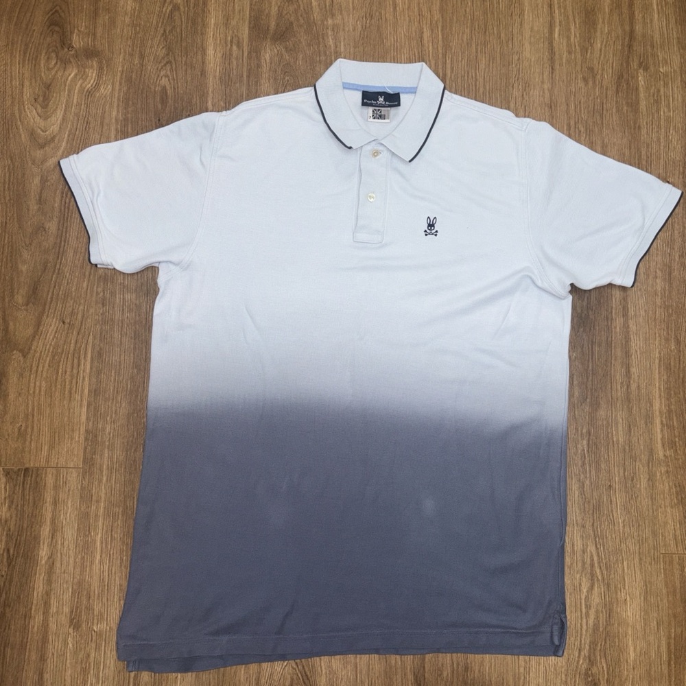 Psycho Bunny Blue Ombre Polo Short Sleeve Shirt